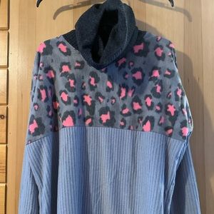 Super Soft Cowl Neck Fleece Top